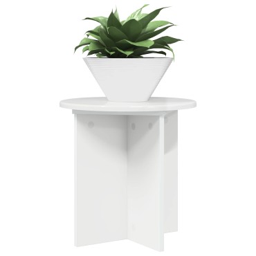 vidaXL Βάση φυτών 2 τμχ. Γυαλιστερό Λευκό 40 x 40 x 40 cm