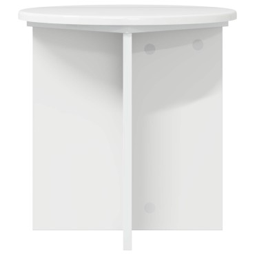 vidaXL Βάση φυτών 2 τμχ. Γυαλιστερό Λευκό 40 x 40 x 40 cm