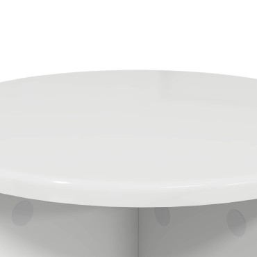 vidaXL Βάση φυτών 2 τμχ. Γυαλιστερό Λευκό 40 x 40 x 40 cm