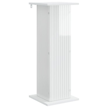 vidaXL Βάση φυτών 2 τμχ. Γυαλιστερό Λευκό 30,5 x 30 x 80,5 εκ