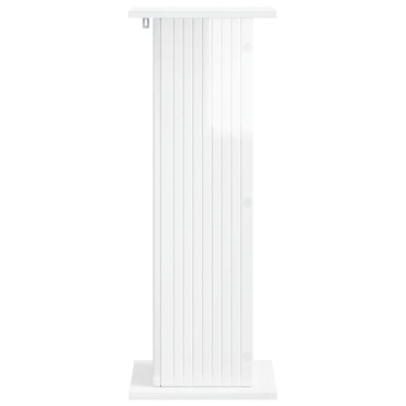 vidaXL Βάση φυτών 2 τμχ. Γυαλιστερό Λευκό 30,5 x 30 x 80,5 εκ