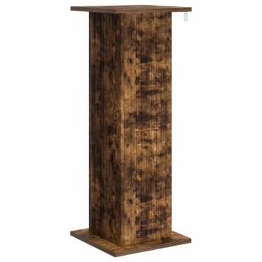 vidaXL Βάση φυτών Καπνισμένο Ξύλο Δρυός 30,5 x 30 x 80,5 εκ