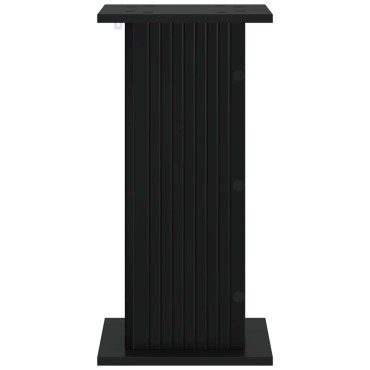 vidaXL Βάση φυτών 2 τμχ. Μαύρο 30,5 x 30 x 60,5 εκ Επεξεργασμένο Ξύλο