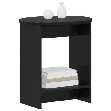vidaXL Τραπεζάκι Πλευράς Μαύρο 50x39,5x55cm Επεξεργασμένο Ξύλο 1 τεμ.