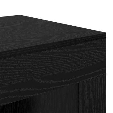 vidaXL Τραπεζάκι Πλευράς Μαύρη Δρυς 60x40x65cm Επεξεργασμένο Ξύλο 1 τεμ.