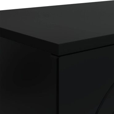 vidaXL Τραπεζάκι σαλονιού Μαύρο 102x35x75cm Επεξεργασμένο Ξύλο