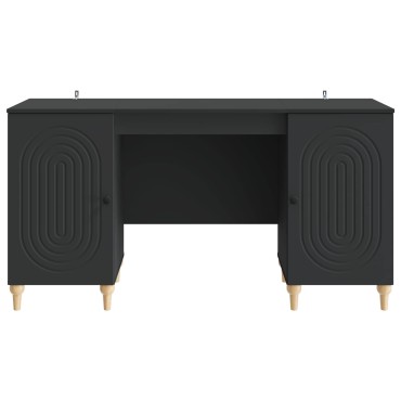 vidaXL Γραφείο Μαύρο 142,5x50x75cm Επεξεργασμένο Ξύλο 1 τεμ.