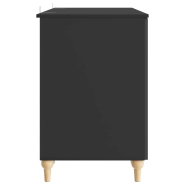 vidaXL Γραφείο Μαύρο 142,5x50x75cm Επεξεργασμένο Ξύλο 1 τεμ.