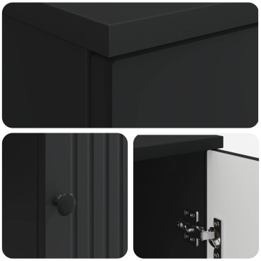 vidaXL Γραφείο Μαύρο 142,5x50x75cm Επεξεργασμένο Ξύλο 1 τεμ.