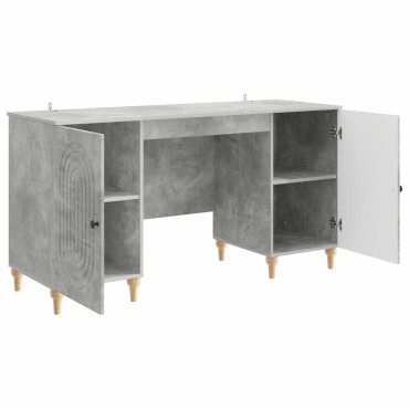 vidaXL Γραφείο Γκρι Σκυροδέματος 142,5x50x75cm 1 τεμ.