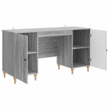 vidaXL Γραφείο Γκρι Sonoma 142,5x50x75cm Επεξεργασμένο Ξύλο 1 τεμ.