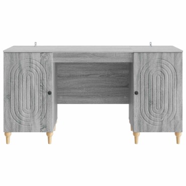 vidaXL Γραφείο Γκρι Sonoma 142,5x50x75cm Επεξεργασμένο Ξύλο 1 τεμ.