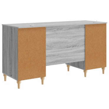 vidaXL Γραφείο Γκρι Sonoma 142,5x50x75cm Επεξεργασμένο Ξύλο 1 τεμ.