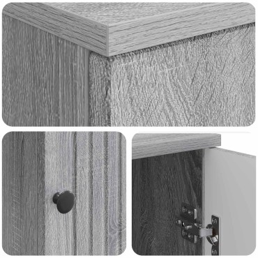 vidaXL Γραφείο Γκρι Sonoma 142,5x50x75cm Επεξεργασμένο Ξύλο 1 τεμ.