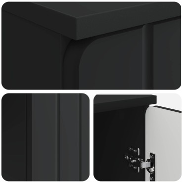 vidaXL Γραφείο με ράφι Μαύρο 142,5x50x75cm Επεξεργασμένο Ξύλο 1 τεμ.