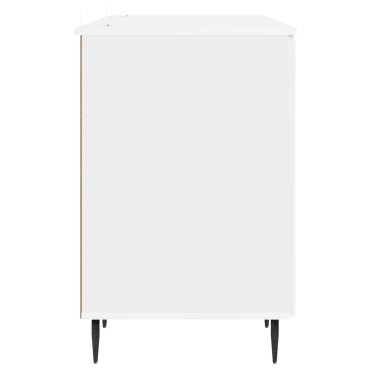 vidaXL Γραφείο Γυαλιστερό Λευκό 142,5x50x75cm Επεξεργασμένο Ξύλο 1 τεμ.