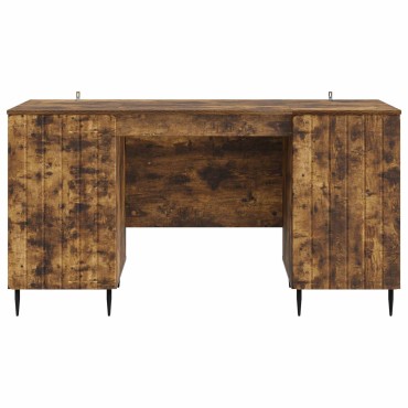 vidaXL Γραφείο με ράφι Καπνισμένο Ξύλο Δρυός 142,5x50x75cm 1 τεμ.