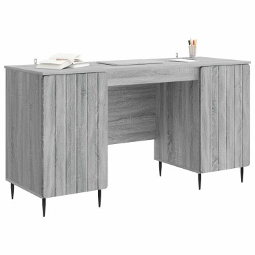 vidaXL Γραφείο Γκρι Sonoma 142,5x50x75cm Επεξεργασμένο Ξύλο 1 τεμ.