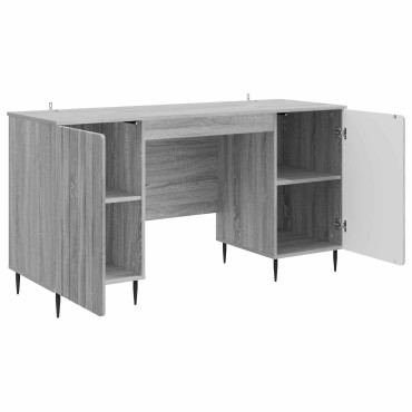 vidaXL Γραφείο Γκρι Sonoma 142,5x50x75cm Επεξεργασμένο Ξύλο 1 τεμ.