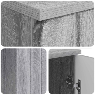 vidaXL Γραφείο Γκρι Sonoma 142,5x50x75cm Επεξεργασμένο Ξύλο 1 τεμ.