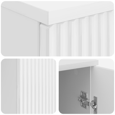 vidaXL Γραφείο Γυαλιστερό Λευκό 142,5x50x75cm Επεξεργασμένο Ξύλο 1 τεμ.