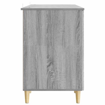 vidaXL Γραφείο Γκρι Sonoma 142,5x50x75cm Επεξεργασμένο Ξύλο 1 τεμ.