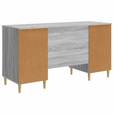 vidaXL Γραφείο Γκρι Sonoma 142,5x50x75cm Επεξεργασμένο Ξύλο 1 τεμ.