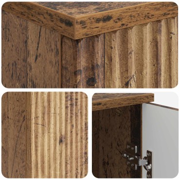 vidaXL Γραφείο Παλαιωμένο ξύλο 142,5x50x75cm Επεξεργασμένο Ξύλο 1 τεμ.