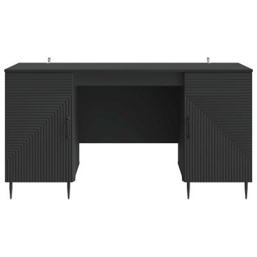 vidaXL Γραφείο Μαύρο 142,5x50x75cm Επεξεργασμένο Ξύλο 1 τεμ.