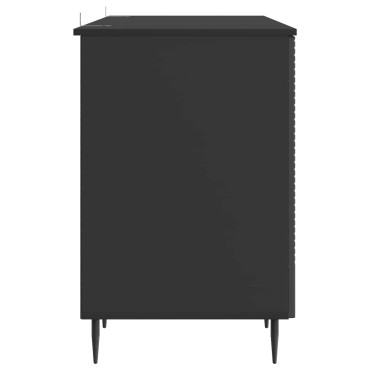 vidaXL Γραφείο Μαύρο 142,5x50x75cm Επεξεργασμένο Ξύλο 1 τεμ.