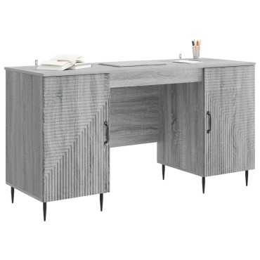 vidaXL Γραφείο Γκρι Sonoma 142,5x50x75cm Επεξεργασμένο Ξύλο 1 τεμ.