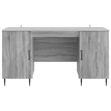 vidaXL Γραφείο Γκρι Sonoma 142,5x50x75cm Επεξεργασμένο Ξύλο 1 τεμ.