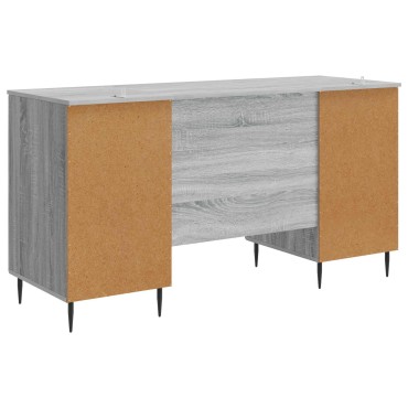 vidaXL Γραφείο Γκρι Sonoma 142,5x50x75cm Επεξεργασμένο Ξύλο 1 τεμ.