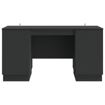 vidaXL Γραφείο Μαύρο 142,5x50x75cm Επεξεργασμένο Ξύλο 1 τεμ.