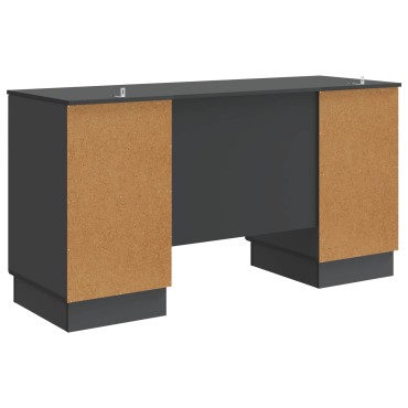 vidaXL Γραφείο Μαύρο 142,5x50x75cm Επεξεργασμένο Ξύλο 1 τεμ.