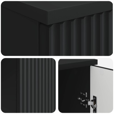 vidaXL Γραφείο Μαύρο 142,5x50x75cm Επεξεργασμένο Ξύλο 1 τεμ.