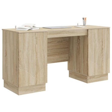 vidaXL Γραφείο Sonoma Δρυς 142,5x50x75cm Επεξεργασμένο Ξύλο 1 τεμ.