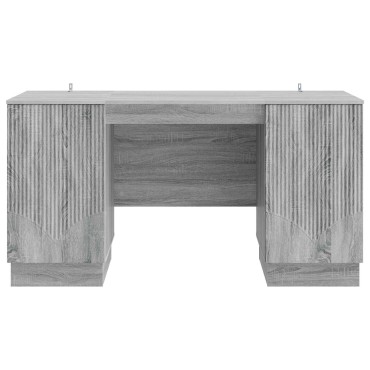 vidaXL Γραφείο Γκρι Sonoma 142,5x50x75cm Επεξεργασμένο Ξύλο 1 τεμ.