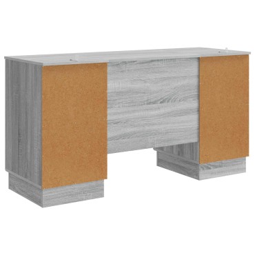 vidaXL Γραφείο Γκρι Sonoma 142,5x50x75cm Επεξεργασμένο Ξύλο 1 τεμ.