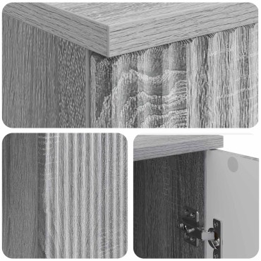 vidaXL Γραφείο Γκρι Sonoma 142,5x50x75cm Επεξεργασμένο Ξύλο 1 τεμ.