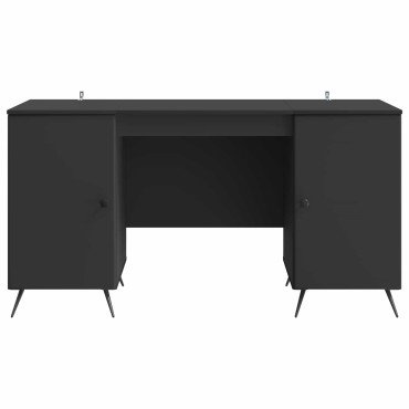 vidaXL Γραφείο Μαύρο 142,5x50x75cm Επεξεργασμένο Ξύλο 1 τεμ.
