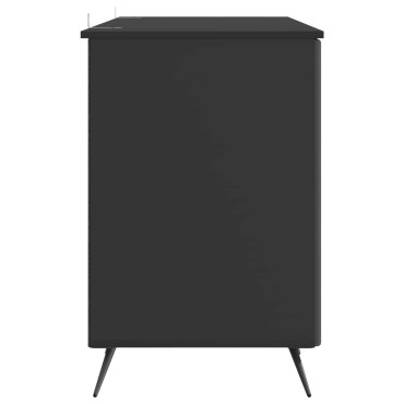 vidaXL Γραφείο Μαύρο 142,5x50x75cm Επεξεργασμένο Ξύλο 1 τεμ.