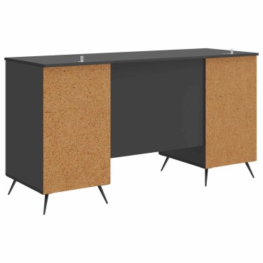 vidaXL Γραφείο Μαύρο 142,5x50x75cm Επεξεργασμένο Ξύλο 1 τεμ.