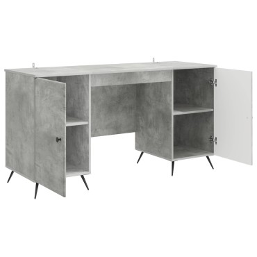 vidaXL Γραφείο Γκρι Σκυροδέματος 142,5x50x75cm 1 τεμ.