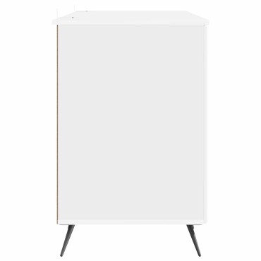vidaXL Γραφείο Γυαλιστερό Λευκό 142,5x50x75cm Επεξεργασμένο Ξύλο 1 τεμ.