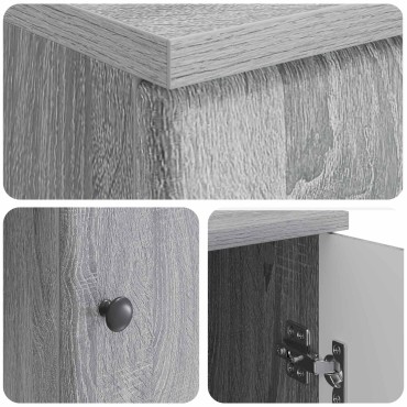 vidaXL Γραφείο Γκρι Sonoma 142,5x50x75cm Επεξεργασμένο Ξύλο 1 τεμ.
