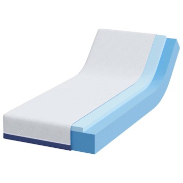 vidaXL Στρώμα Μέτρια σκληρό 70x200cm Λευκό και Μπλε 1 τεμ. - Μονό