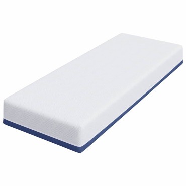 vidaXL Στρώμα Μέτρια σκληρό 70x200cm Λευκό και Μπλε 1 τεμ. - Μονό