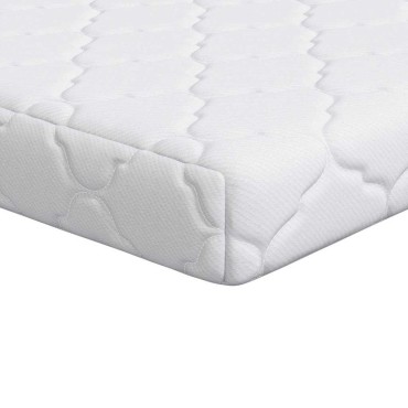 vidaXL Στρώμα Λευκό 70x140cm Ζακάρ ύφασμα 1 τεμ. - Μονό