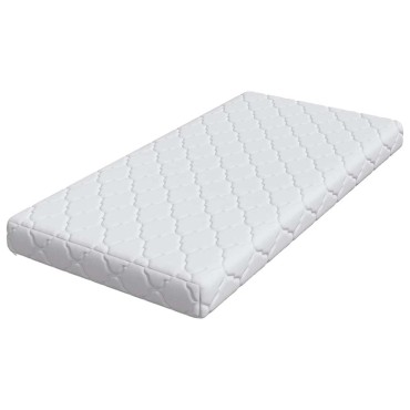 vidaXL Στρώμα Λευκό 70x140cm Ζακάρ ύφασμα 1 τεμ. - Μονό